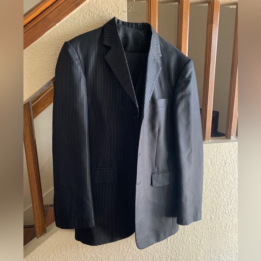 Black Stripped Gucci Suit with Slacks